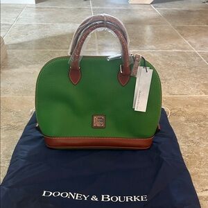 Dooney & Bourke Green and Brown Satchel